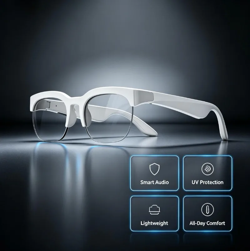 2026 New XG89 AI Real-Time Translation Smart Sunglasses Open Ear Bluetooth Headset Anti UV HD Protective Fashion Lenses