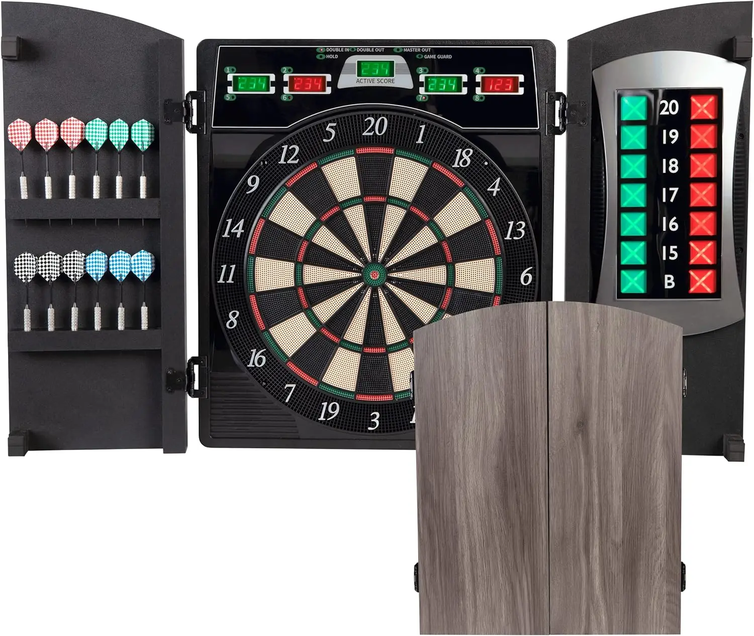 Cricket 4.0 Electronic Dartboard Set, Black