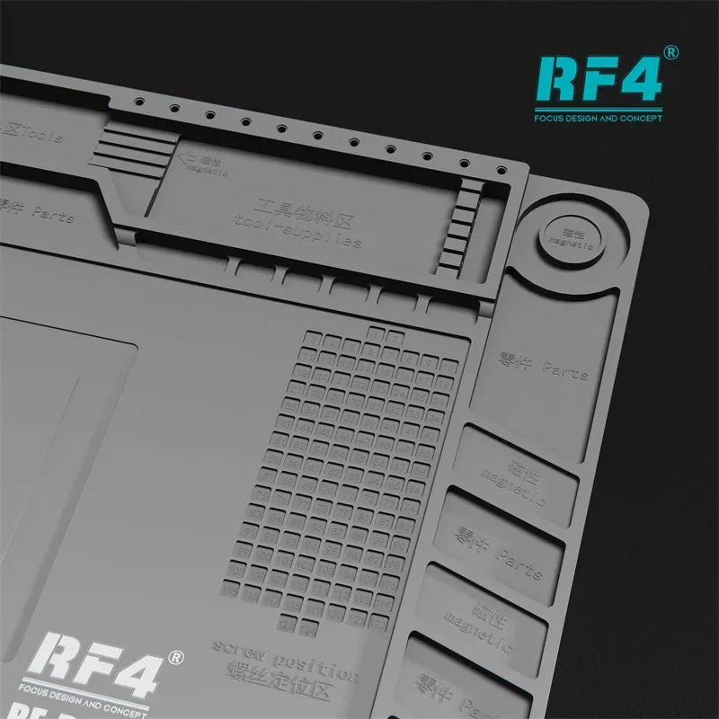RF4 RF-PO11 Antistatic Heat Insulation Pad for Phone Maintenance Motherboard IC Chips Soldering Repair Mat Tools 450*298mm
