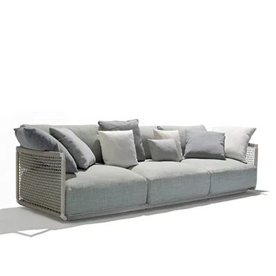 Outdoor sofa balcony rain and sun protection coffee table rattan open-air combination