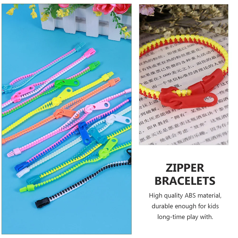 20 قطعة أساور بسحاب لون الحلوى الأساور الإبداعية لمشرقة السلس الحسية تململ عيد الفصح حقيبة السعيدة #4