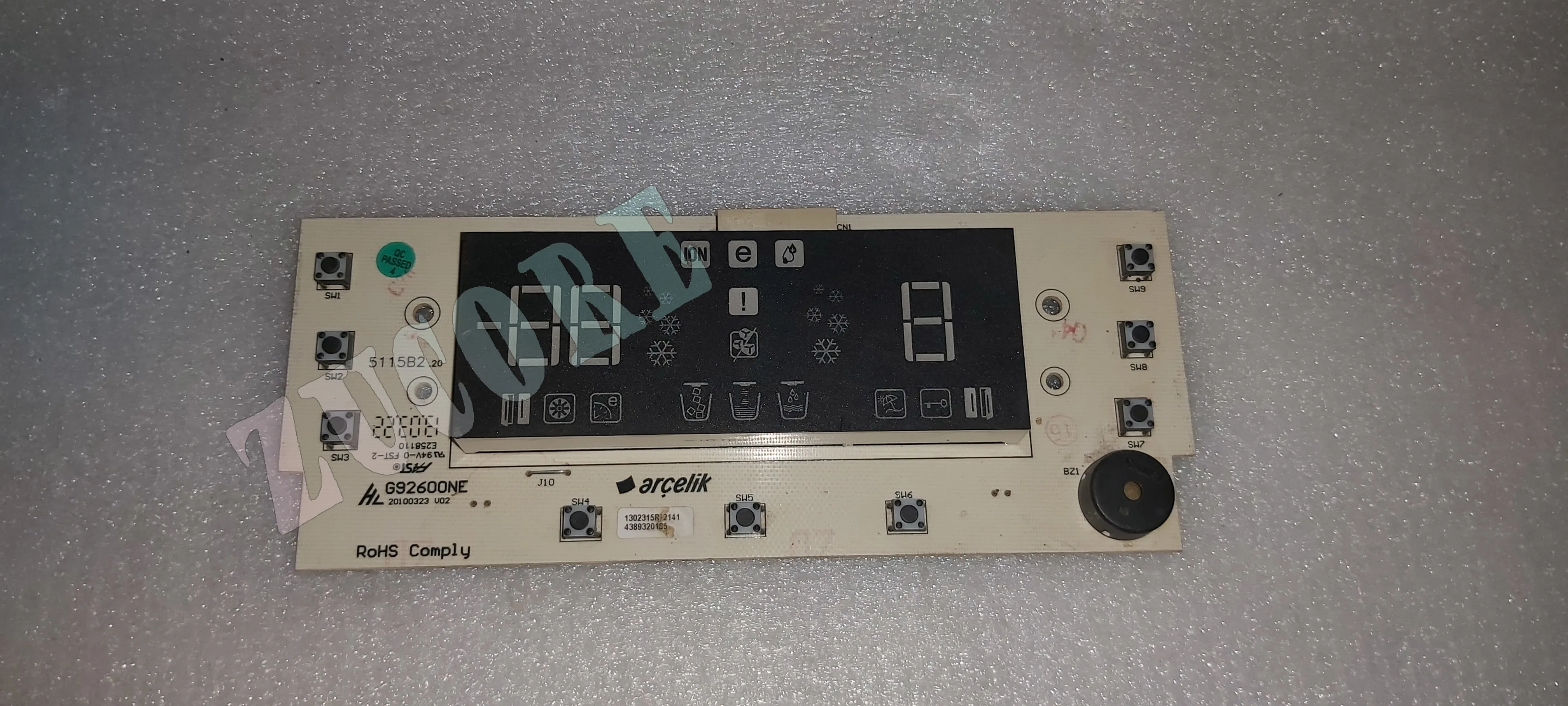 

Оригинальная плата управления дисплеем холодильника Beko 4389320185 Дисплейная плата G92600NE