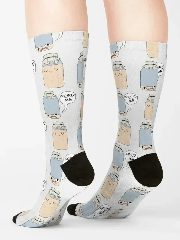 Sourdough Starter Jar Socks Antiskid soccer anime soccer anti-slip man Socks Female Men's