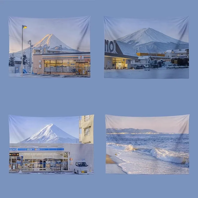 Mount Fuji Background Wall Decoration Tapestry Home Living Room Tapestry