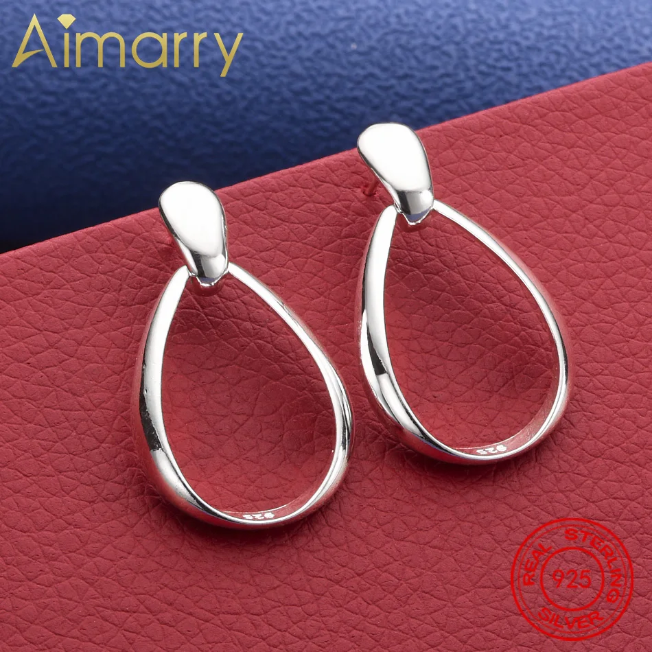 

Hot 925 Sterling Silver Beautiful Water Drop Earrings For Women Fashion Designer Jewelry Party Wedding Accessories Holiday Gift