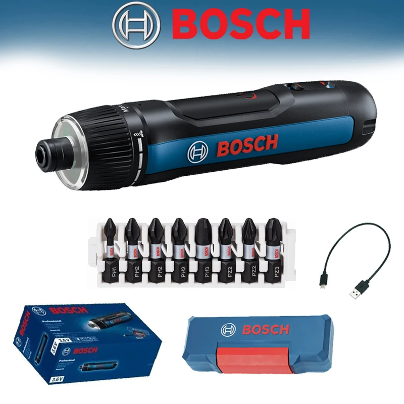 

BOSCH GO3 3.6V New Model Screwdriver Brushless Cordless Multifunctional Rechargeable Electric Screwdriver Bit Set Power Tool