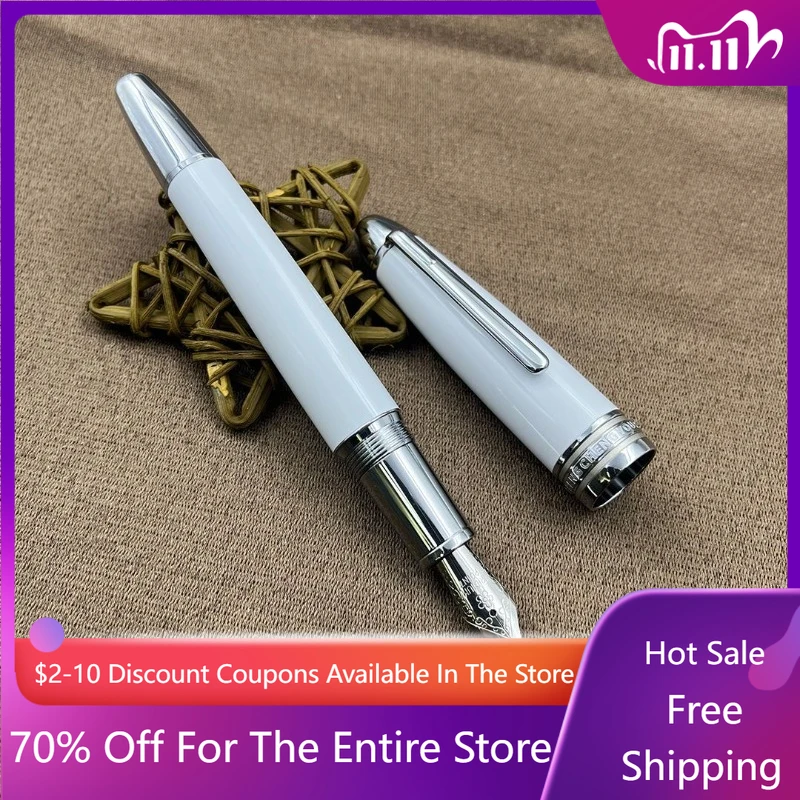 

PENCHEN 146 Brass Ivory Fountain Pen EF F M Bent 0.7mm Bright Tip Dark Tip High-grade Practicing Signature Writing Ink Pen