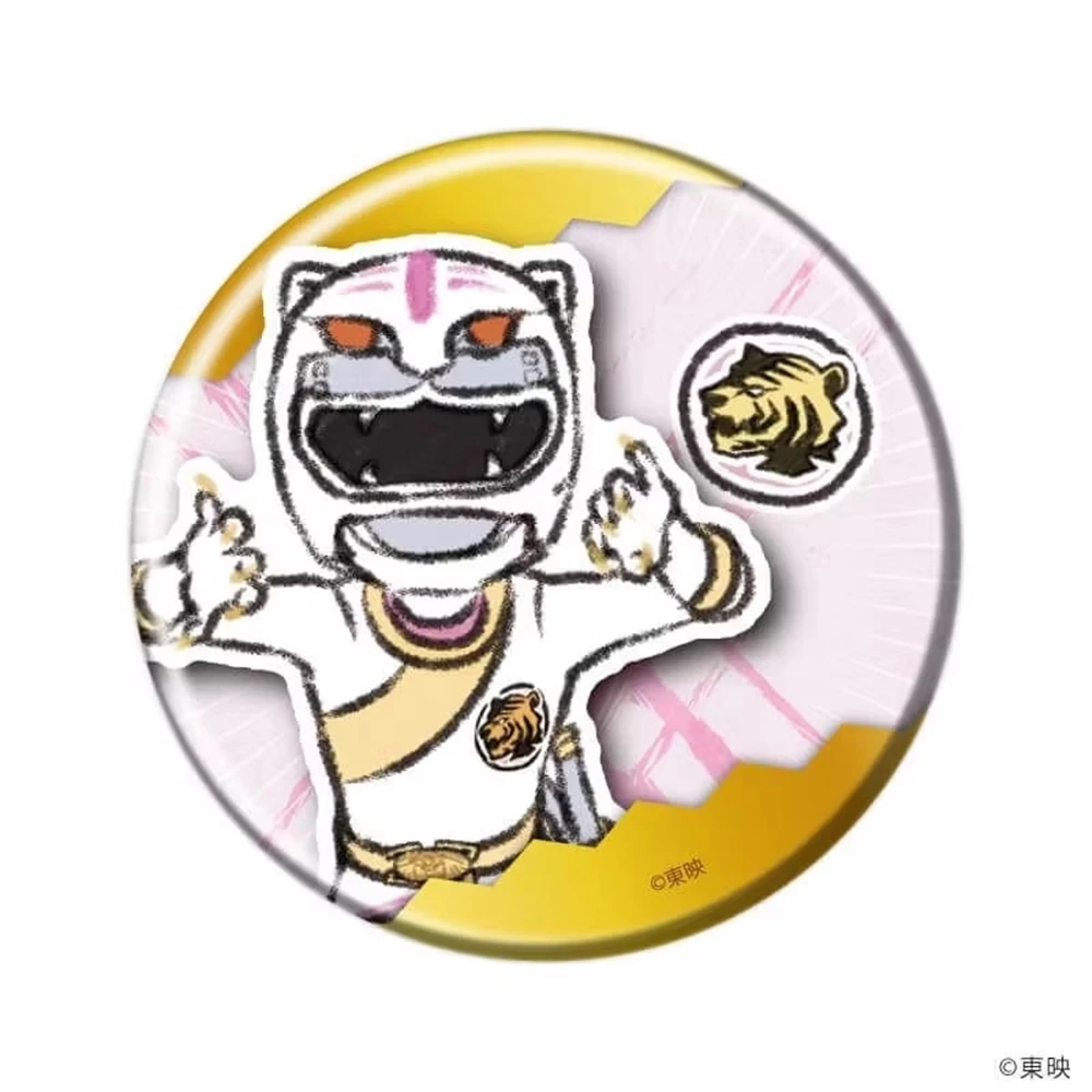 58mm 애니메이션 하쿠쥬우 센타이 가오랑어 코스프레 의상 배지 핀 SPTE 틴플레이트 브로치 ﻿   소품