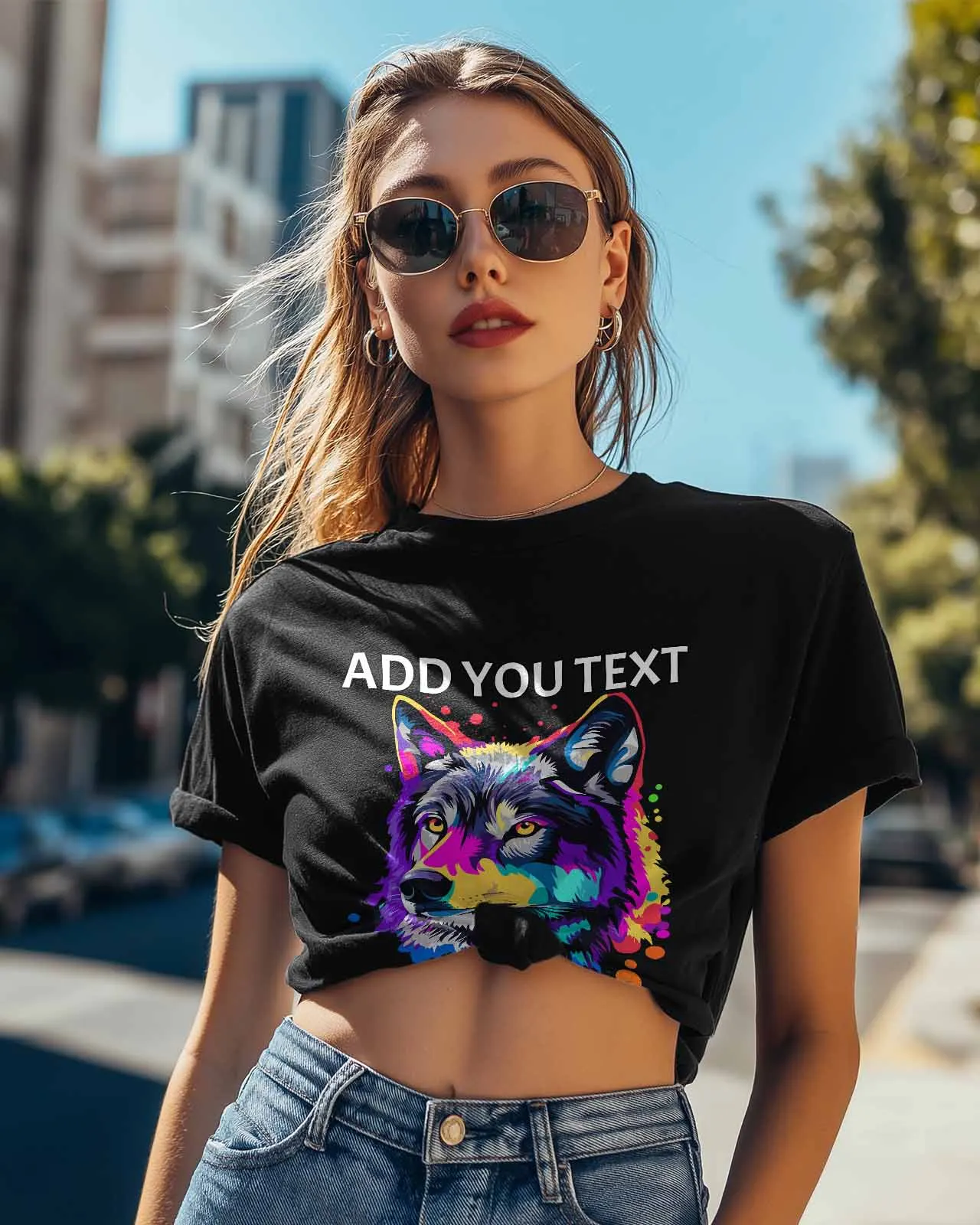 Abstract Animal Wolf T-Shirt Lover Gift Sweatshirt Fitness T-shirt Short Sleeve O-neck Clothing Tops