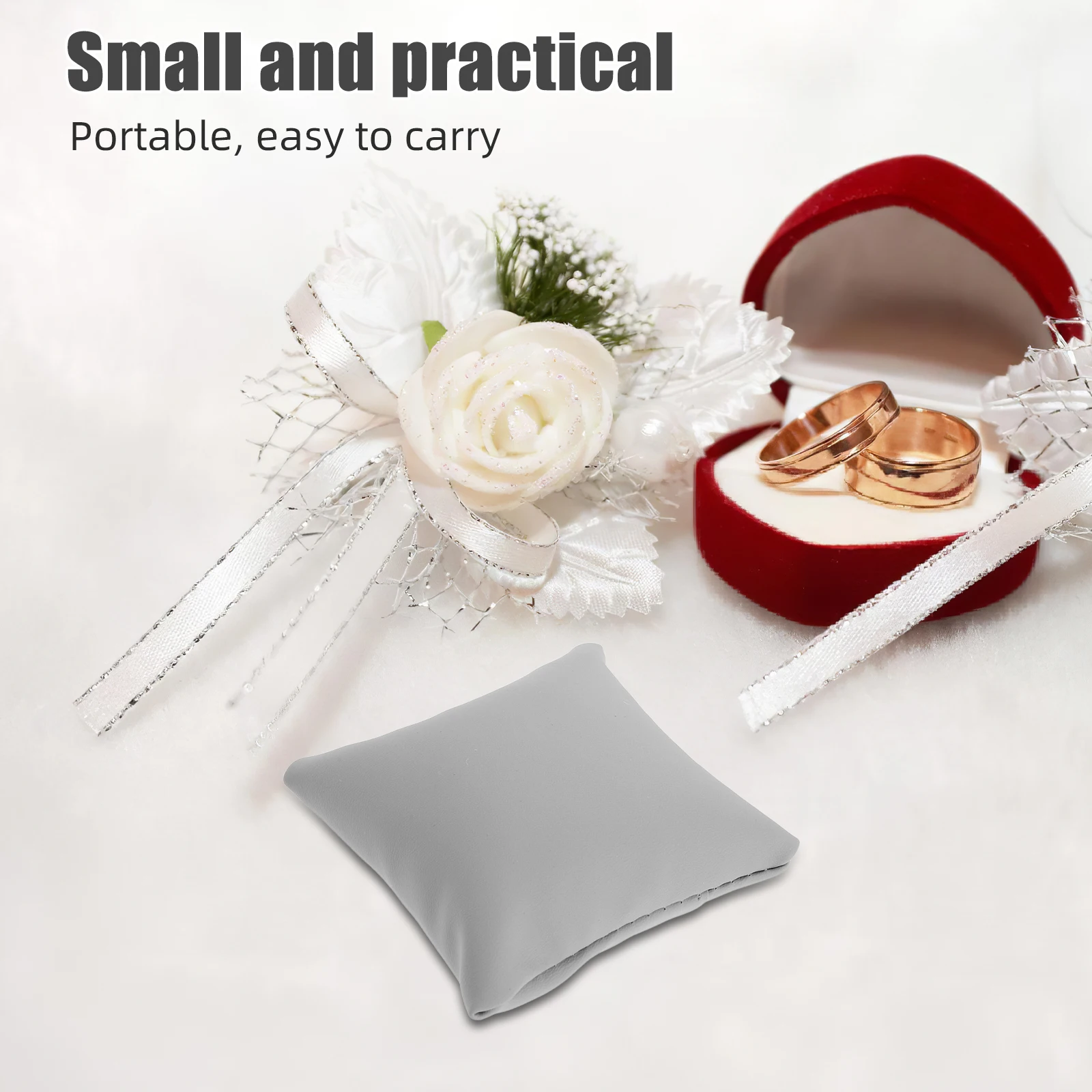 

10pcs Watch Display Pillow Grey Pu 3.54'' X 3.14'' Soft Jewelry Organizer Cushion For Bracelets Watches Small Bangle