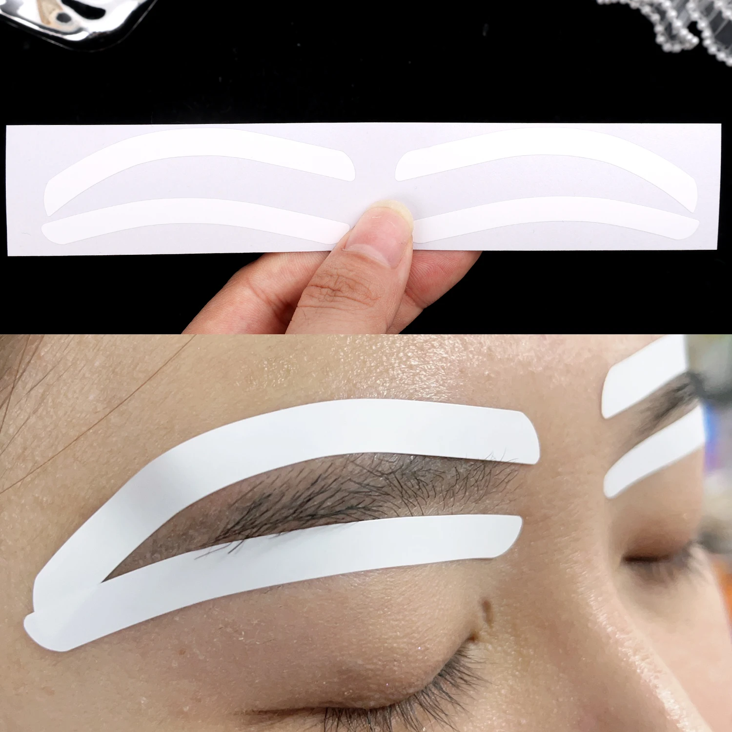 10PCS Wegwerp Wenkbrauw Ontwerp Stencil Wenkbrauw Tint Airbrush Extra Wenkbrauw Sticker voor Brow Vormgeven Verven Template Gereedschap