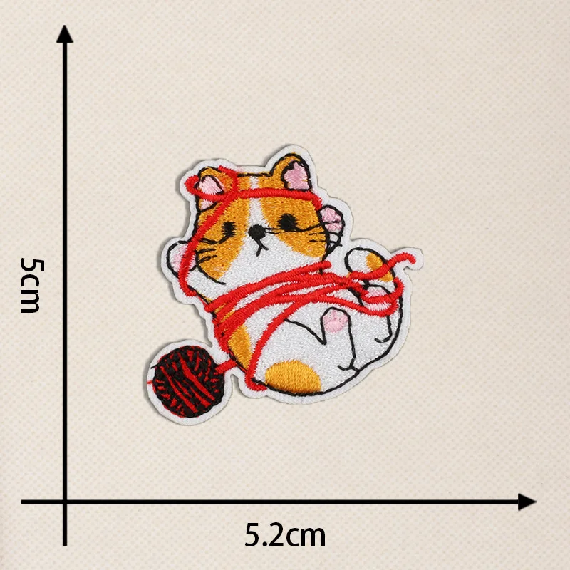 Cartoon Cute Kitten Cat Embroidery Patch Children\'s clothing Thermoadhesive Embroidery Patches for Children Backpack Decoration