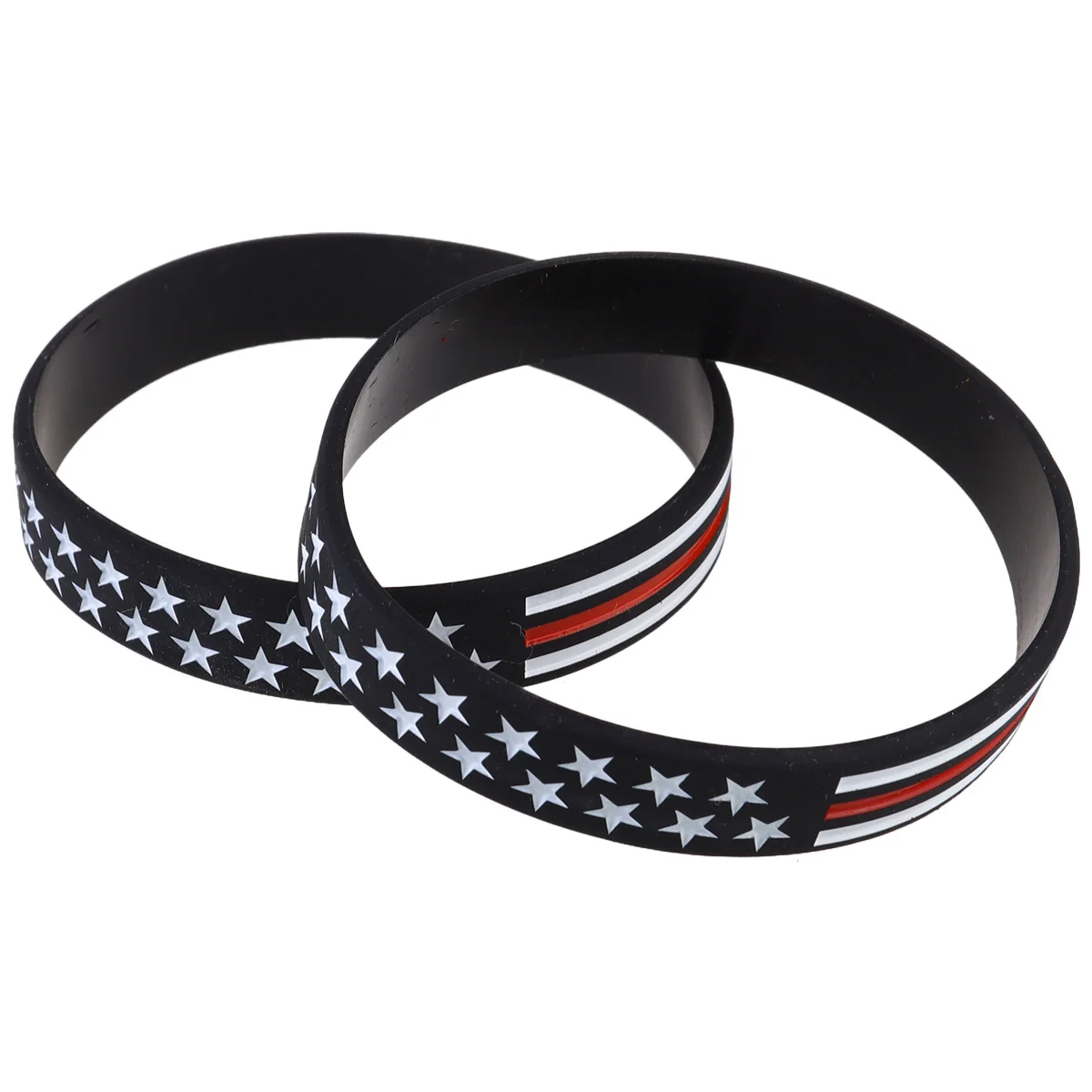 

2Pcs American Independence Day Memorial Wristband Eye-Catching Premium Material Perfect for Prom Party Wedding Presidential
