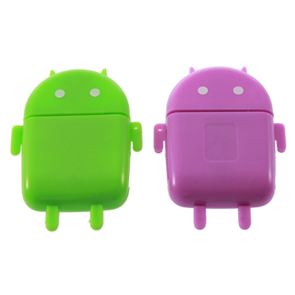 USB Mini Robot Android Lucu Baru 2.0 Pembaca Kartu Mikro TF Berkecepatan Tinggi