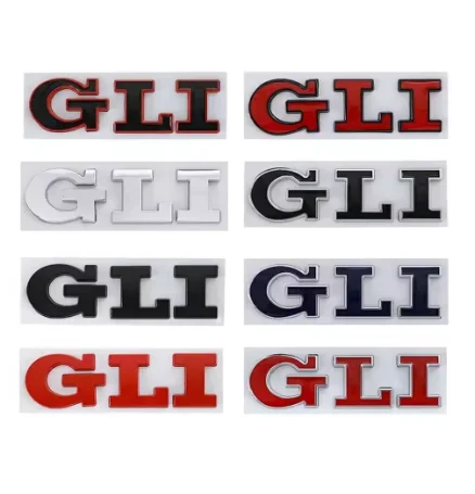 3D Metal Chrome Red Black Car Sticker GLI Emblem Rear Trunk Badge for VW Letters Accessories