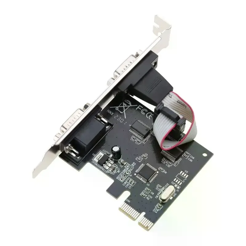1Pcs RS232 COM PCI-E PCI For Express Expansion Adapter Car DIY Accessories PCIE To 2 Serial DB9 Card