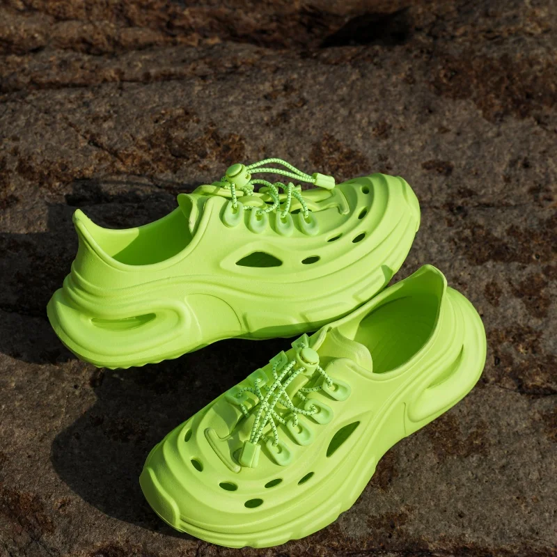 

Тапочки на мягкой подошве, пляжные крутые мужские шлепанцы на платформе, летние шлепанцы, мужская обувь из ЭВА, сандалии, модная обувь для вождения 44