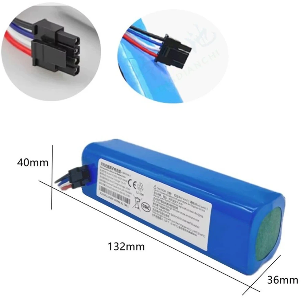 Narvar J3 J4 YJCC012 YJCC015 Robot Vacuum Cleaner Battery Pack 14.4V/14.8V 5200mAh New Rechargeable Lithium Ion Battery