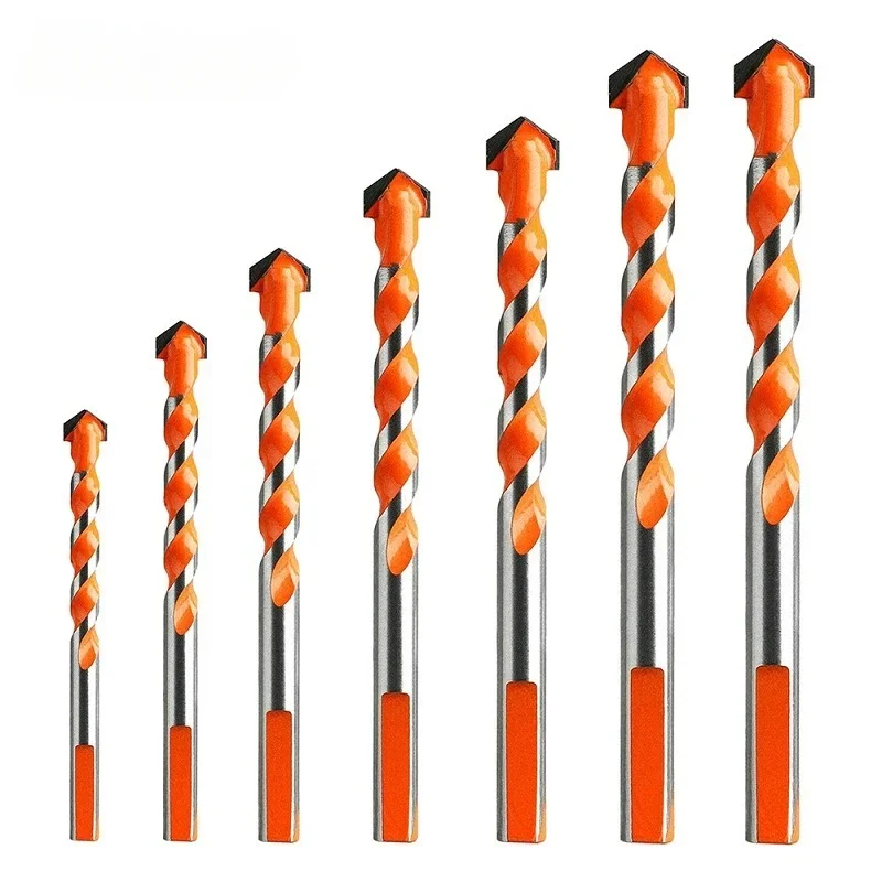 3-12Mm Kruis Zeskant Tegelboor Set Voor Glas Keramische Betonnen Gatenopener Baksteen Harde Legering Driehoek Bit Houtbewerking Gereedschapset