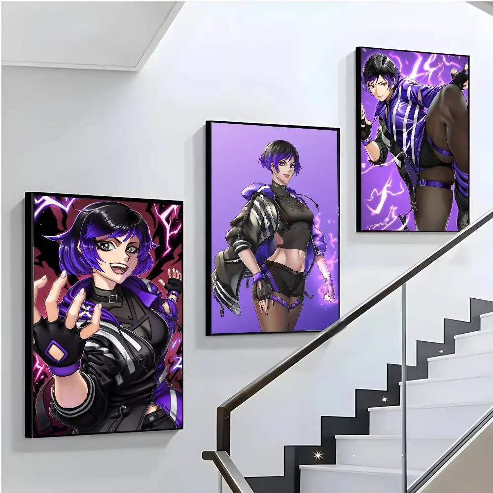 Reina Fighting Game T-Tekken 8 Poster Art Sticky Wall Waterproof Home Living Room Bedroom Bar Aesthetic Decoration