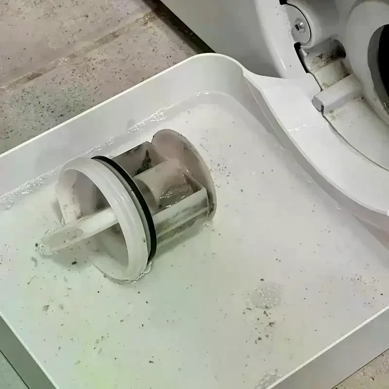 Washing Machine Drainage Tray 3D Printing Drain Funnel Tray For Cleaning Lint Filters Water Catch Tray Stops Floor Spills 1Pc