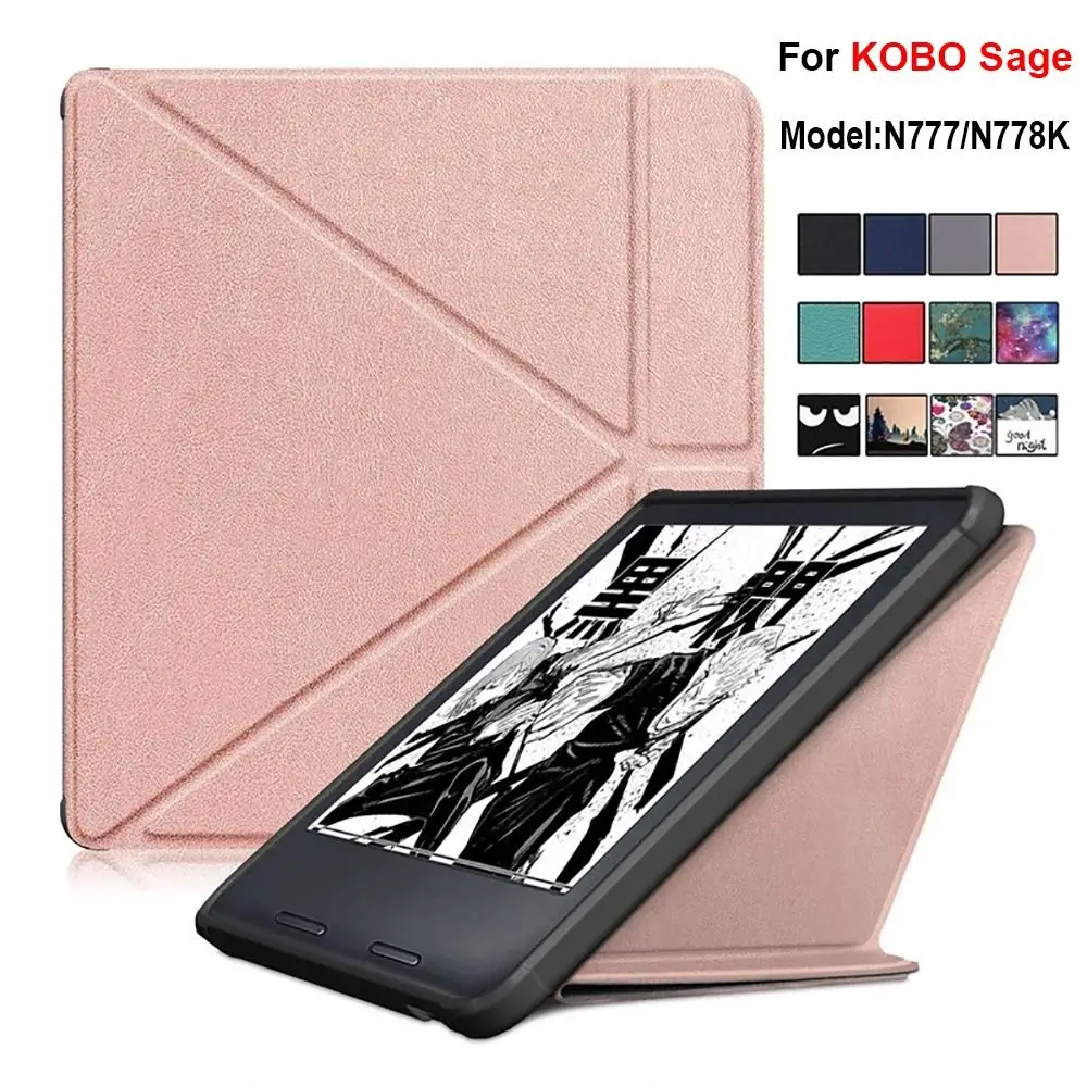 

Multi-folding Stand 8 inch e-Reader Case Shockproof Soft N778K Protective Shell Wear Resistant for Rakuten Kobo Sage