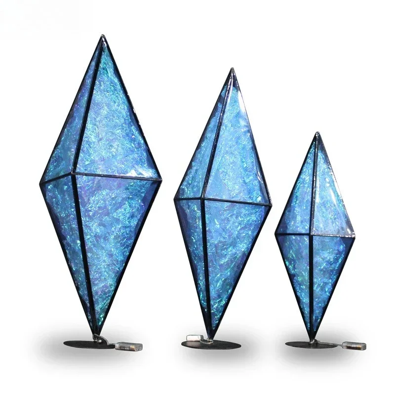 

New film sapphire pendant wedding props luminous road guide wedding table modeling flower crystal column hall ornament