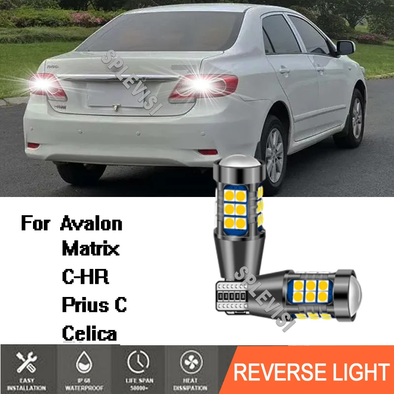 

Pair of Car Reversing Light HID White Kit For Toyota 86 Yaris Celica Prius C CHR Matrix Avalon FJ Cruiser Highlander Corolla