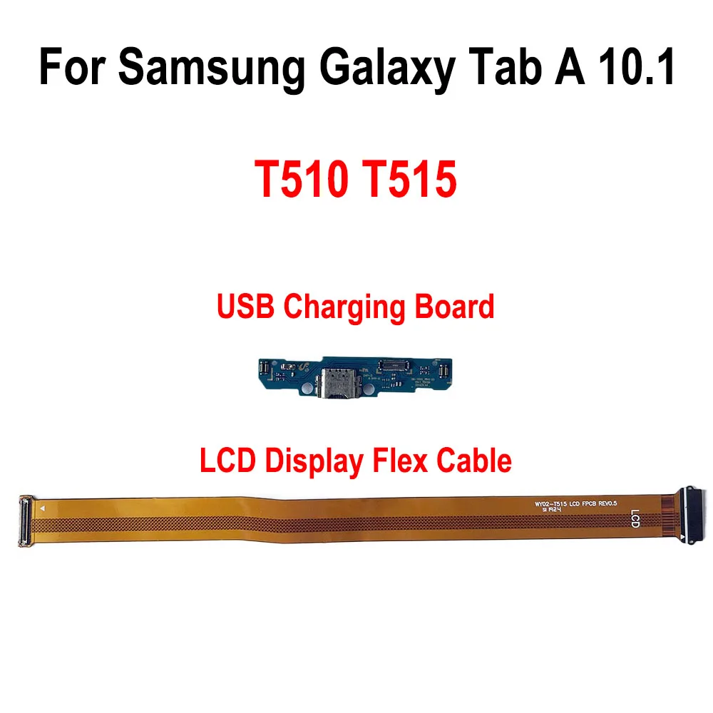 

GEFENSI USB-порт для зарядки док-станции, разъем ЖК-дисплея, гибкий кабель для Samsung Galaxy Tab A 10.1 (2019) T515 T510, зарядная плата