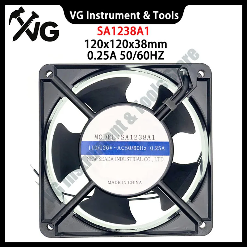 Original For SA1238A1 SEADA 110V 120mm axial fan -0.25A 50/60HZ 12038 2-wire cooling fan, industrial control cabinet cooling fan