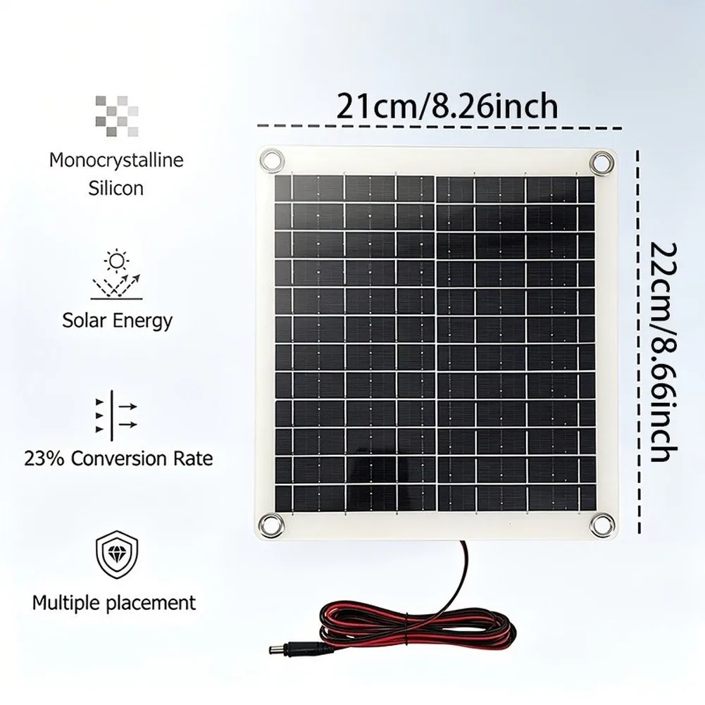 12W Compact Solar Panel with Charge Controller for Sustainable Energy in RV Living Backpacking and Remote Work Environments