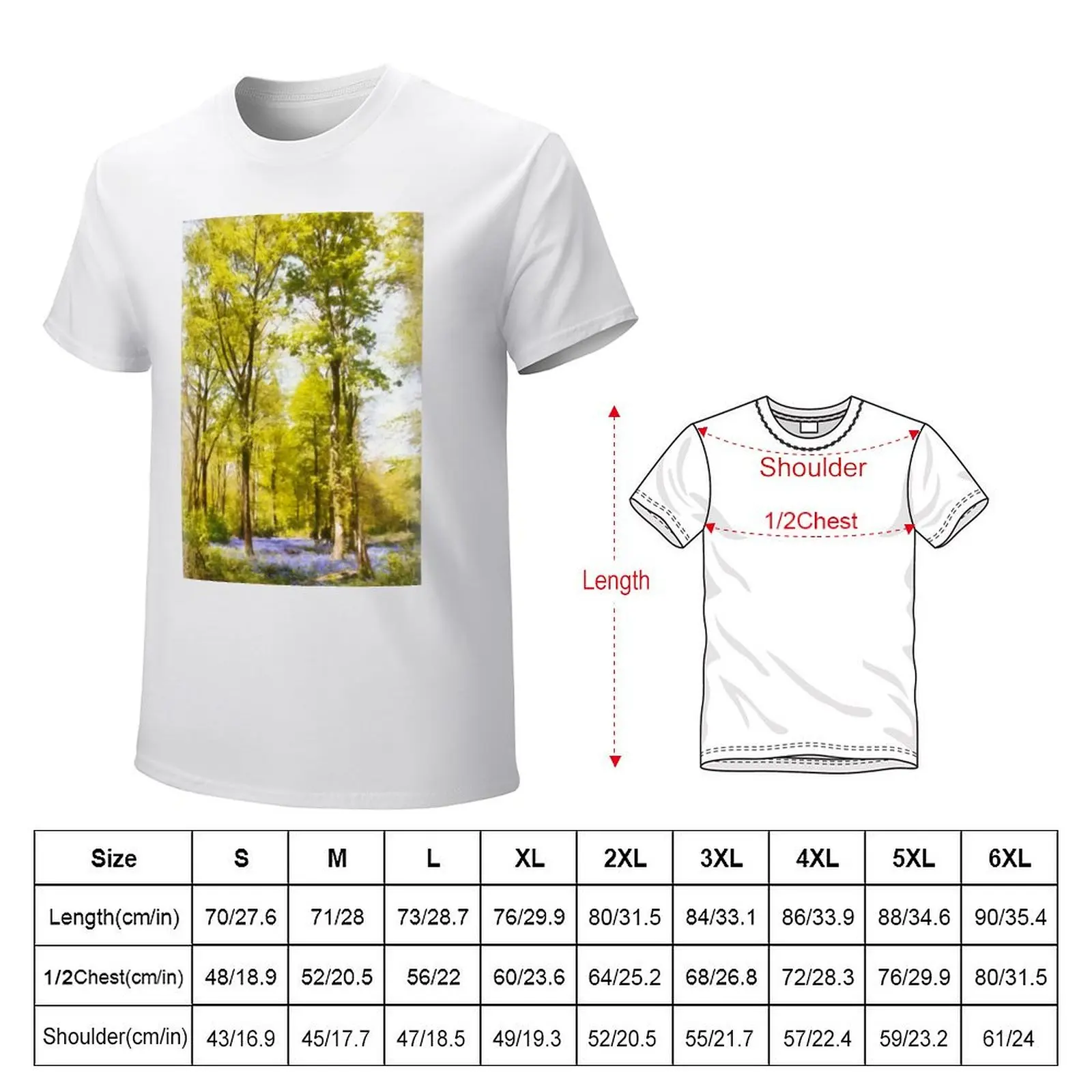 Bluebell Woods in Spring T-Shirt customs design your own boys animal print mens graphic t-shirts anime