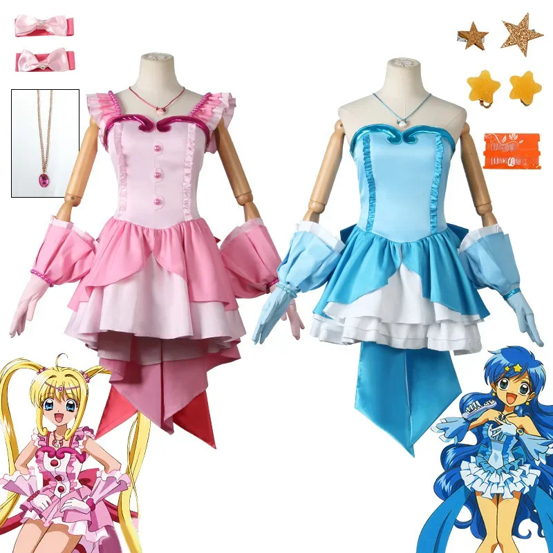 

Anime Mermaid Melody Pichi Pitch Cosplay Hanon Hosho Nanami Ruchia Pearl Princess Dress Costume Halloween Carnival Uniform