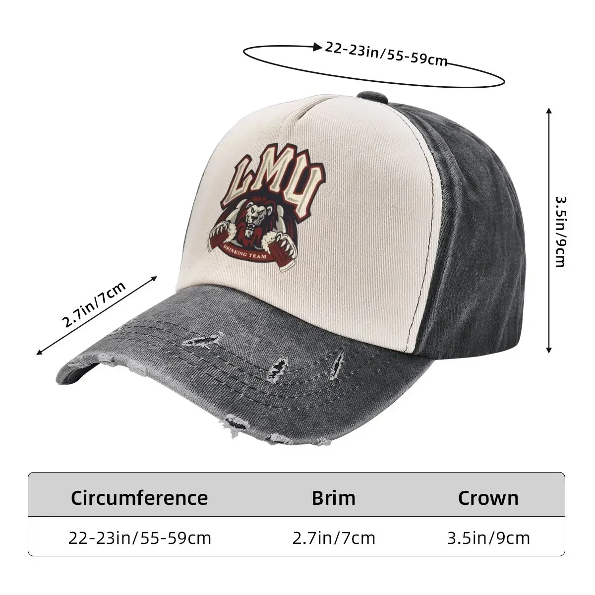 LMU Drinking Team Baseball Cap Luxury Brand sun hat Men's Caps Women's