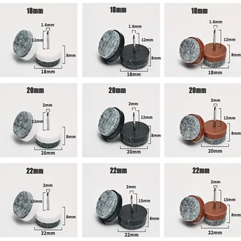 20 قطعة ورأى وسادة للقدم 18 مللي متر/20 مللي متر/22 مللي متر/24 مللي متر/28 مللي متر البلاستيك زلق الإنزلاق مسمار الأثاث أريكة كرسي الجدول الساق بطانة حماية