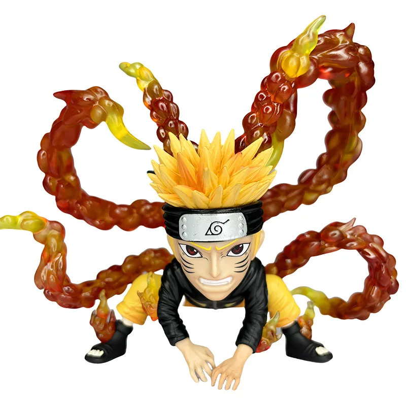 Figura de Anime Naruto de 13cm, figuras de acción de Naruto de cuatro colas, estatua, colección de habitación, adorno, modelo, muñeca, juguetes para regalos de chico