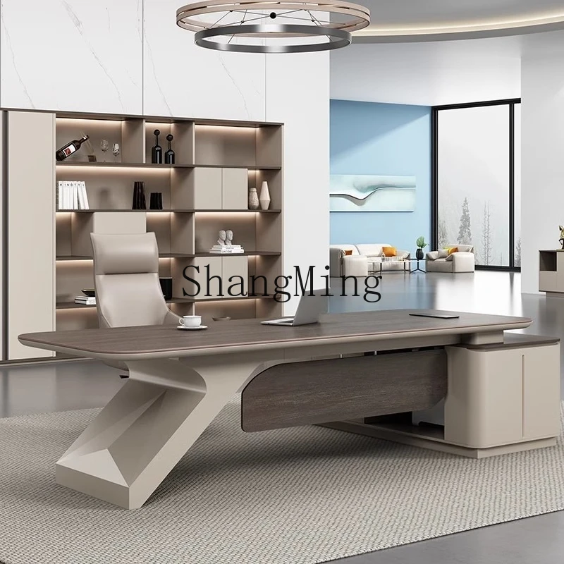 FG good-looking boss desk simple modern manager desk and chair combination office furniture