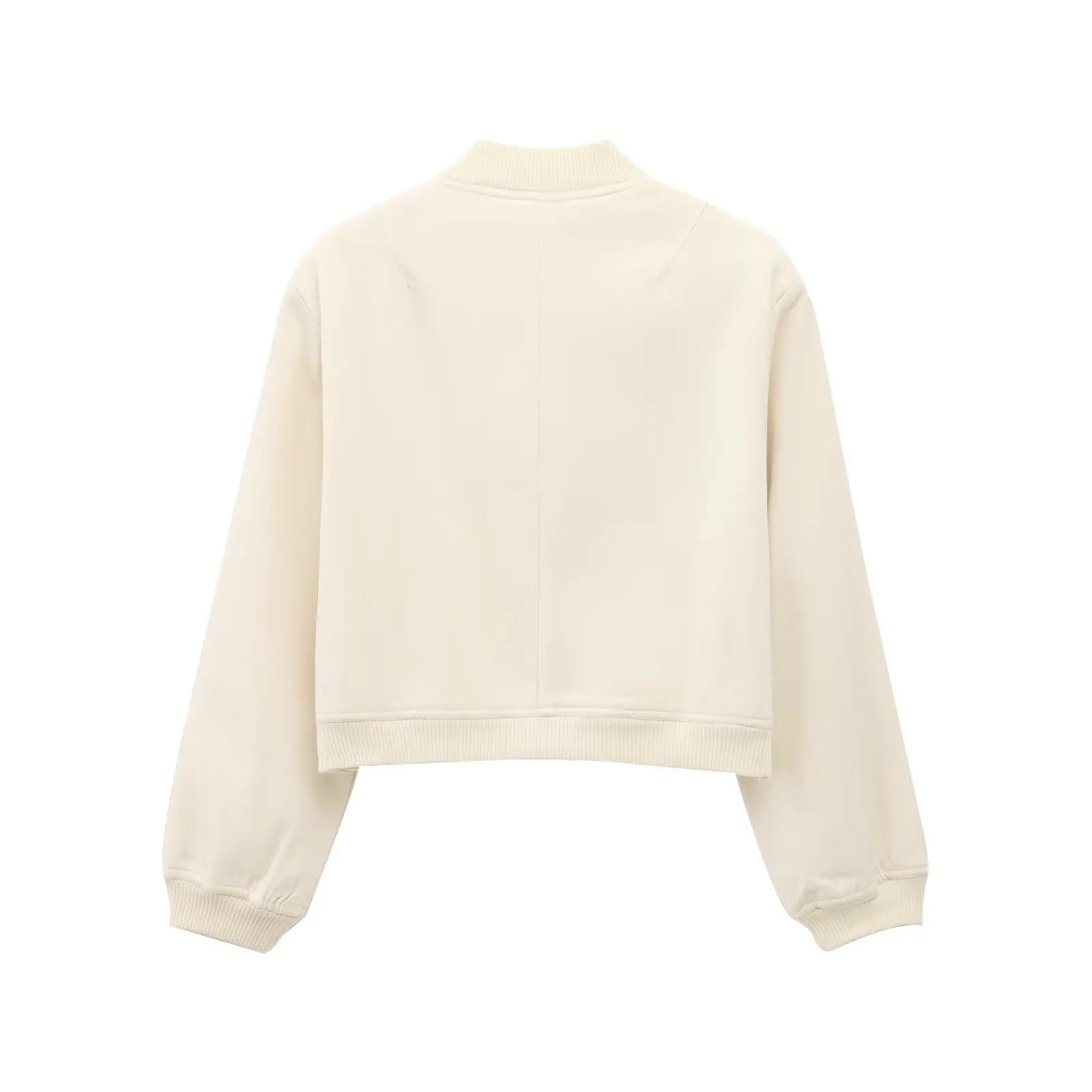 

ZBZA Spring New Women's Faion Design Double Color Jaet with Two kets Commute Sle Loose Fit Long Sve Pure Color