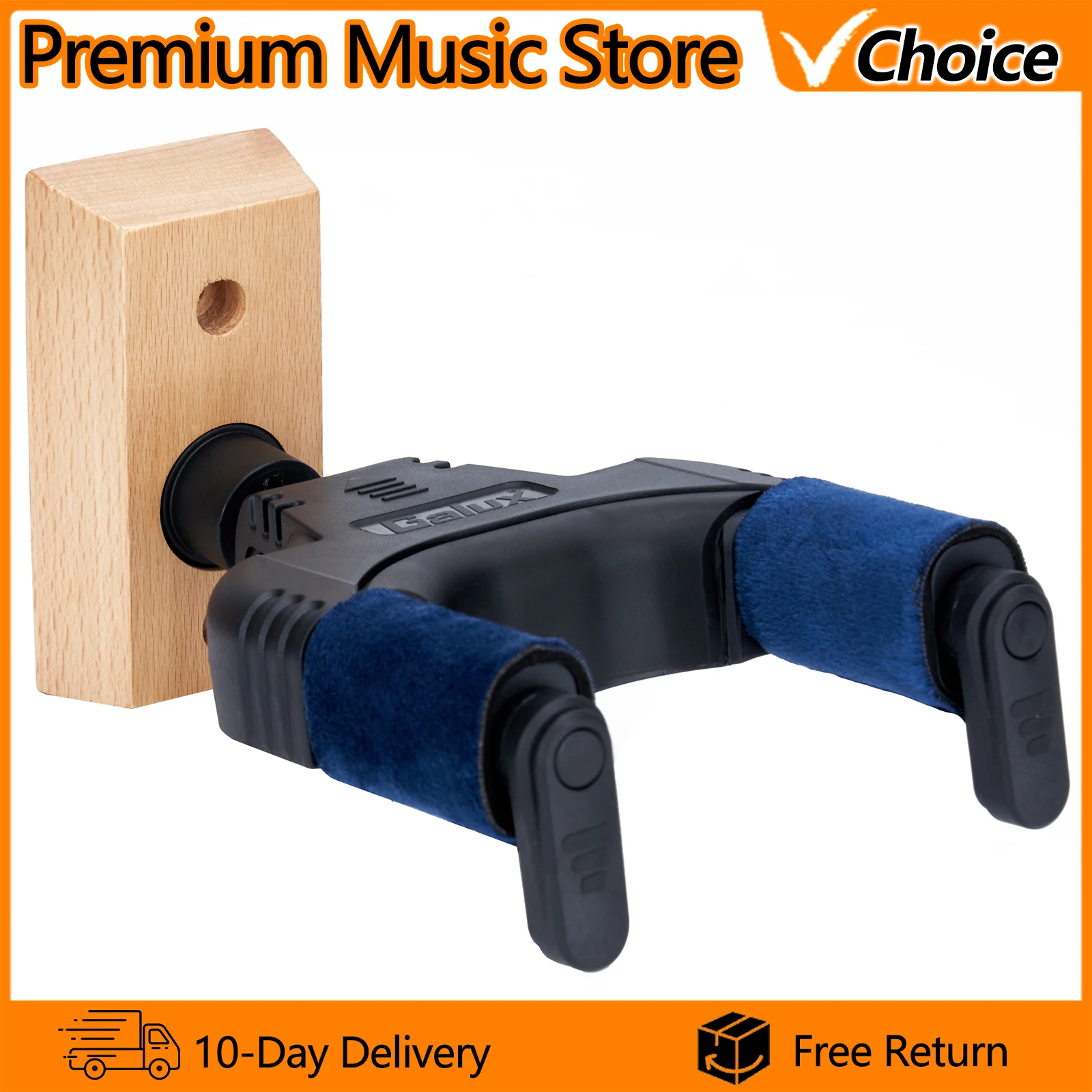 Galux Guitar Wall Holder GH-110W Mount Stand Zinc Alloy Gravity Self-Locking Guitar Hook Wall Hangers Guitar Accessories Parts