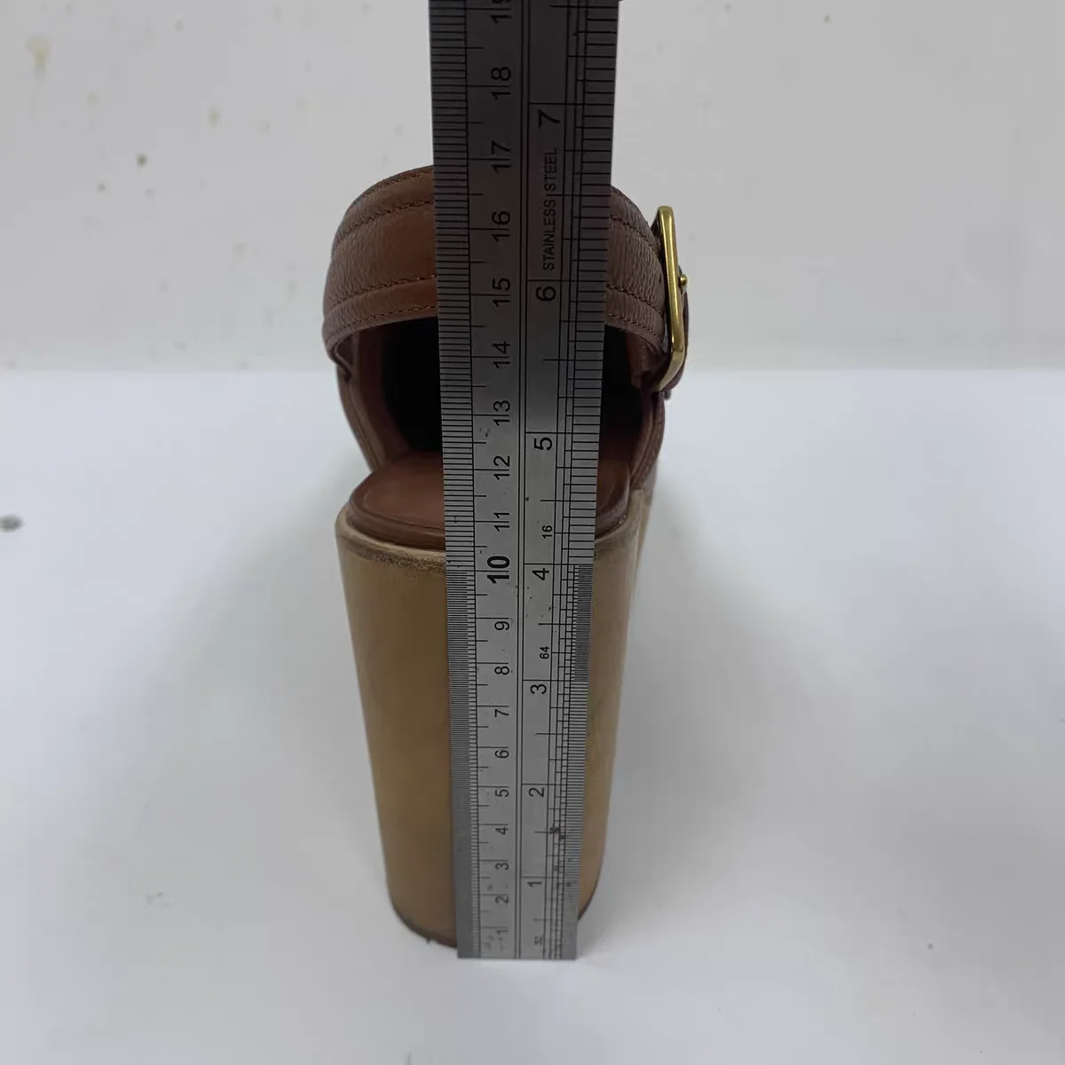 Brown Flower Pattern Buckle Wood Pattern Pumps Chunky Heel Fashion Cool Sexy Summer Casual Big Size Woman Shoes Zapatillas Mujer