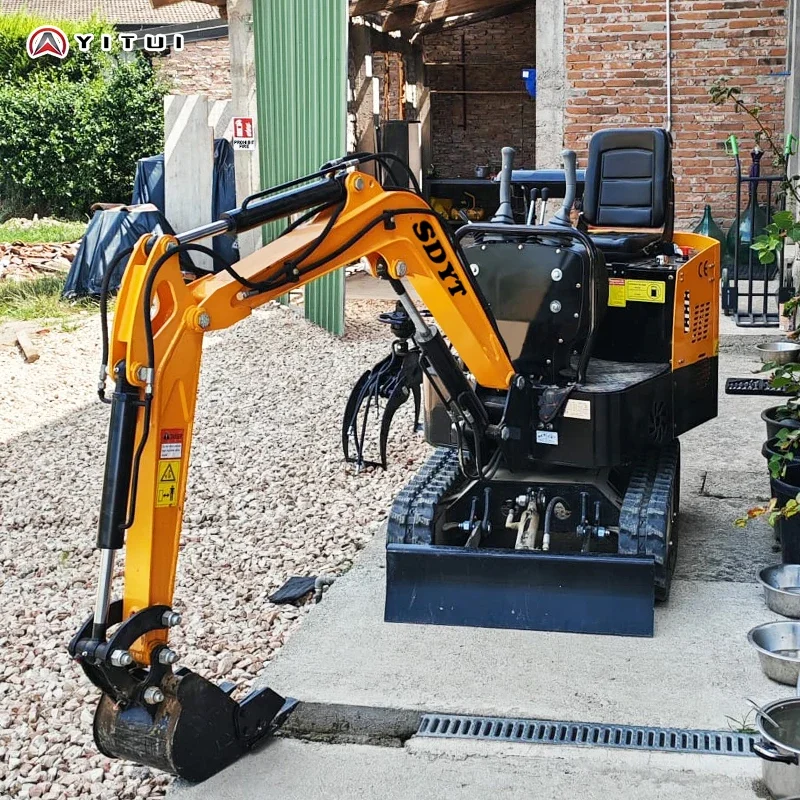 Entrega rápida personalizada de miniexcavadora de 1,2 toneladas, granja de huerto, miniexcavadora Ce Epa Euro 5 de alta calidad