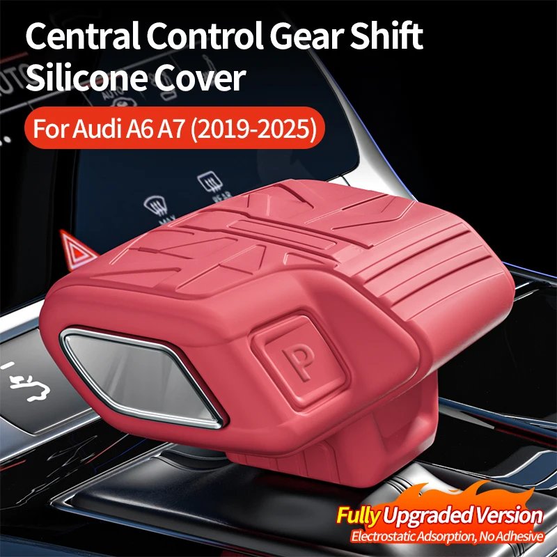 

For Audi A6 A7 (19-25) Silicone Center Gear Shift Knob Cover Anti-Slip Lever Shifter Boot Car Premium Interior Tuning Accessory