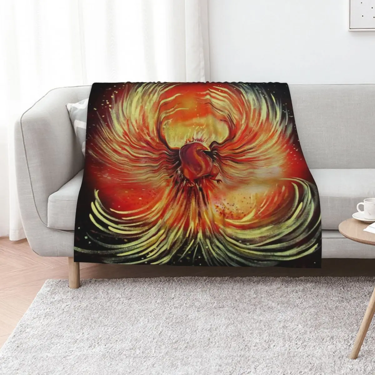 

Phoenix Throw Blanket Personalized Gift Soft Plaid valentine gift ideas Sleeping Bag Blankets