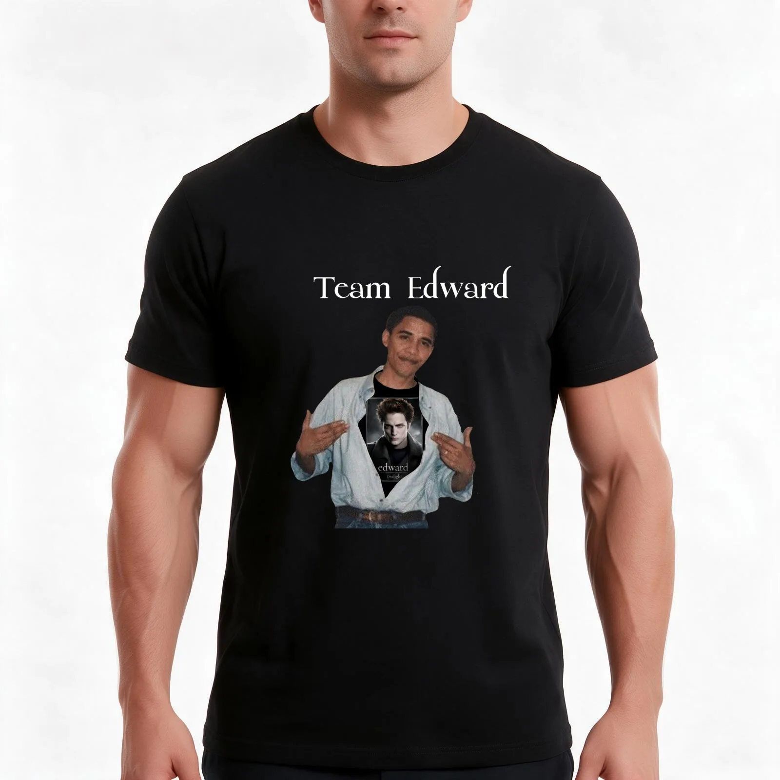 Former President is Team Edward T-Shirt Summer Casual Cotton Tee Oversized Streetwear Tops Vintage Graphic Print 100% Cotton