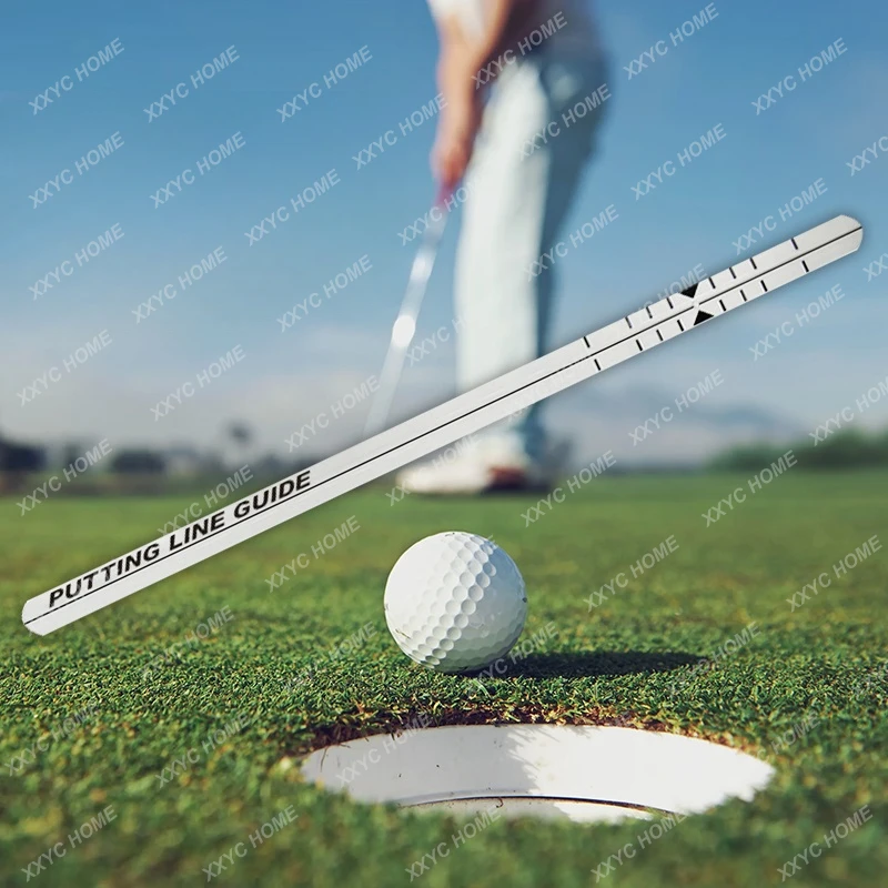 Golf Putter Simulator Aluminum Alloy Push Rod Ruler Track Guide Ruler Front Pendulum Rear Pendulum Amplitude Control