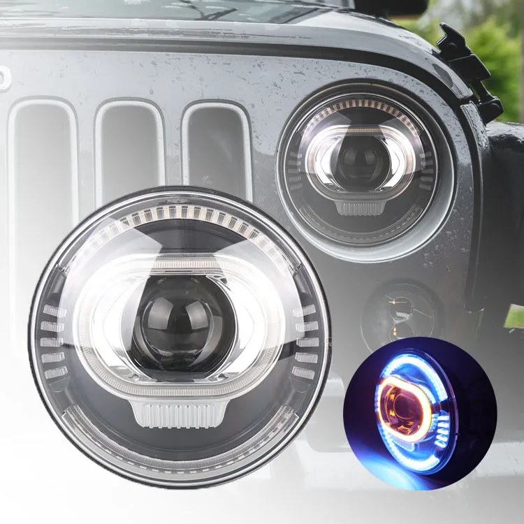 Vehicle Work Lamp Dring Lights SUV ATV UTV RGB Car Off Road LED Light 7 Inch Led Headlight 50W Round Led Work Light