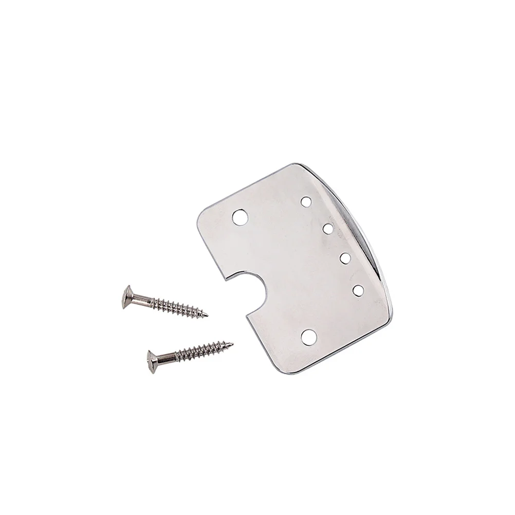 

Cigar Box Guitar 4 String Tailpiece Silver with Mounting Screws Durable Replacement Electric Guitar Sustain Tone Metal