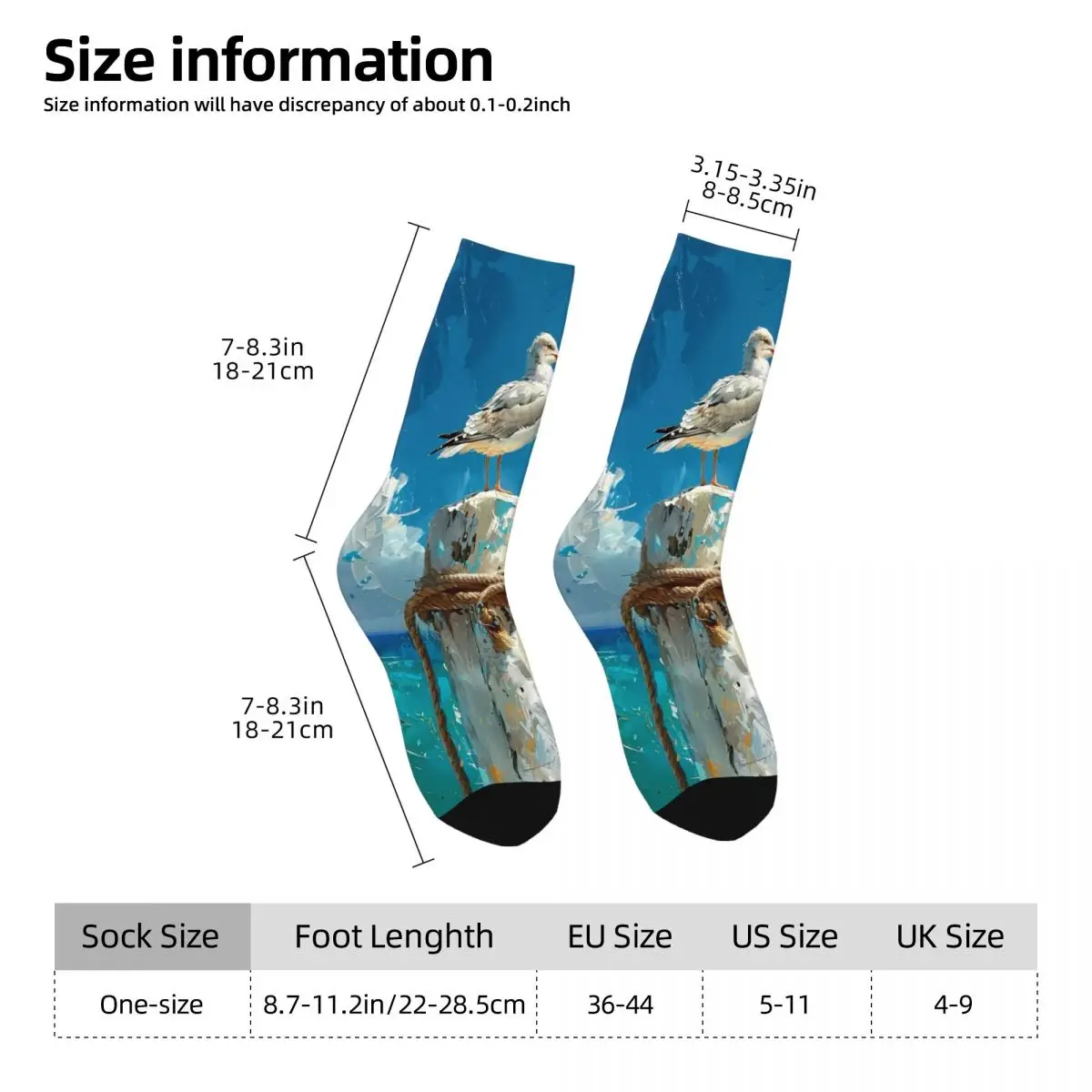 Seagull Sock Printed Man Polyester