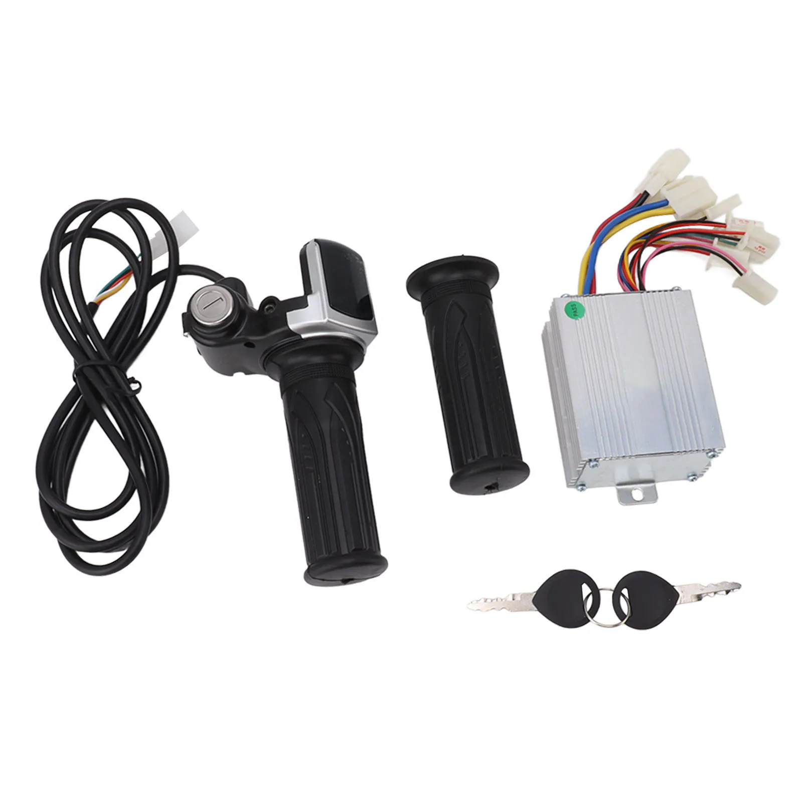 Motor Brushed Speed Controller Throttle Grip with Lock Housing for 24V Electric Scooter Modification Display Throttle Twist Grip