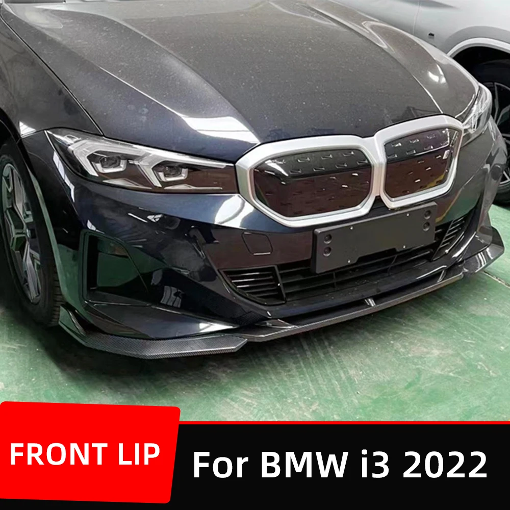 Car Front Bumper Splitter Lip Chin Spoiler Body Kit Diffuser Protector Guard For BMW I3 Electric 2022 2023 Exterior Accessories